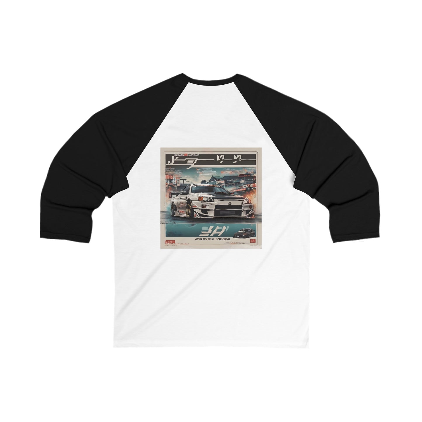 Japanese Street Racing - Unisex 3\4 Sleeve Baseball Tee