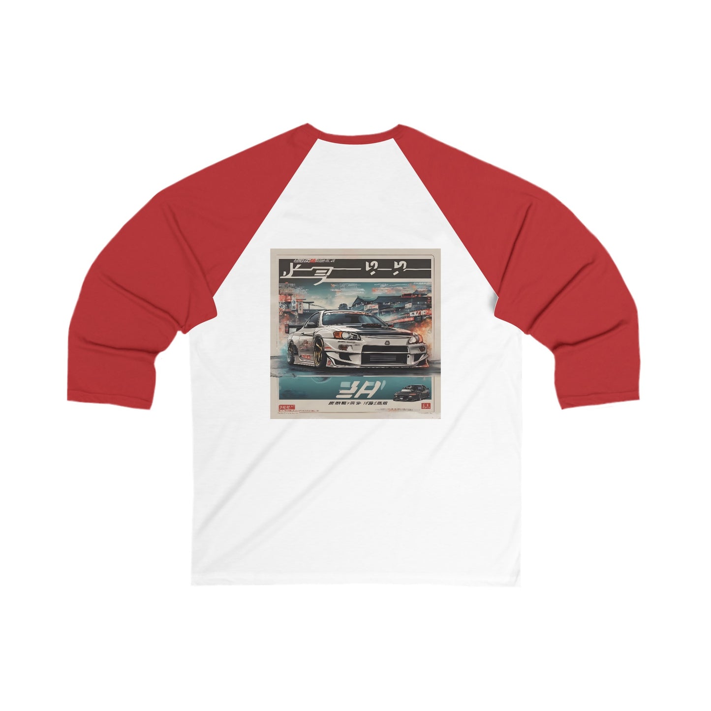 Japanese Street Racing - Unisex 3\4 Sleeve Baseball Tee