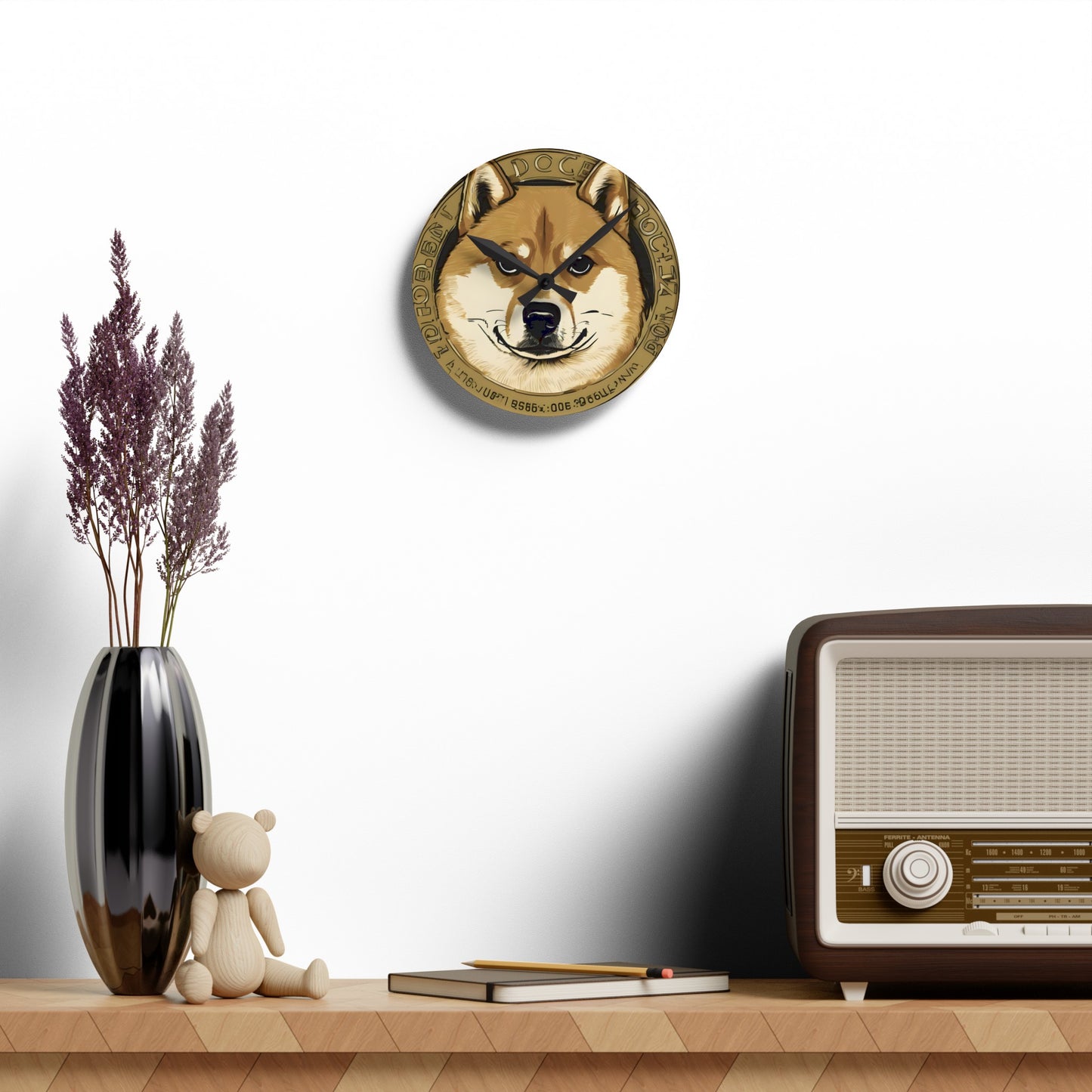 DOGECOIN - Acrylic Wall Clock