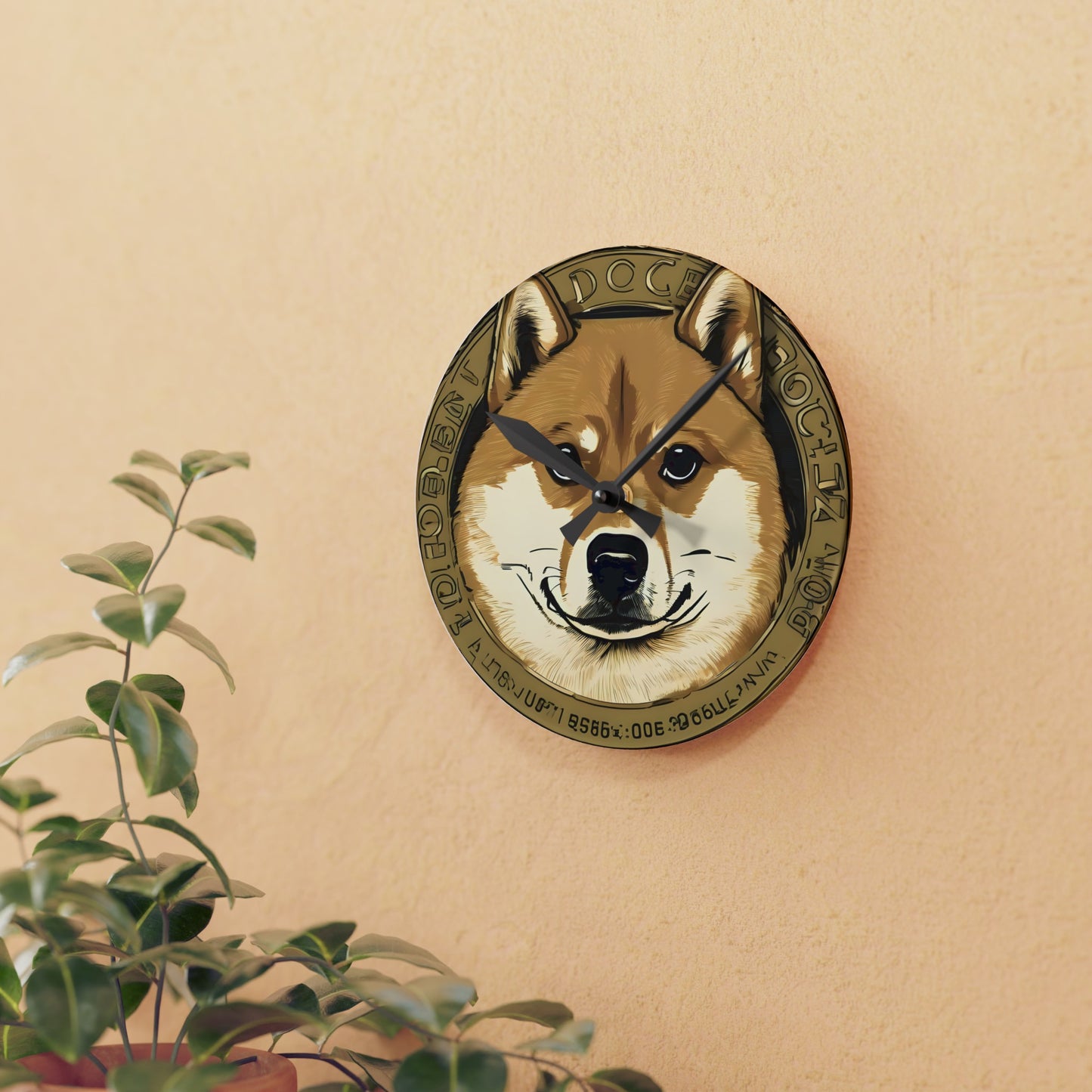 DOGECOIN - Acrylic Wall Clock