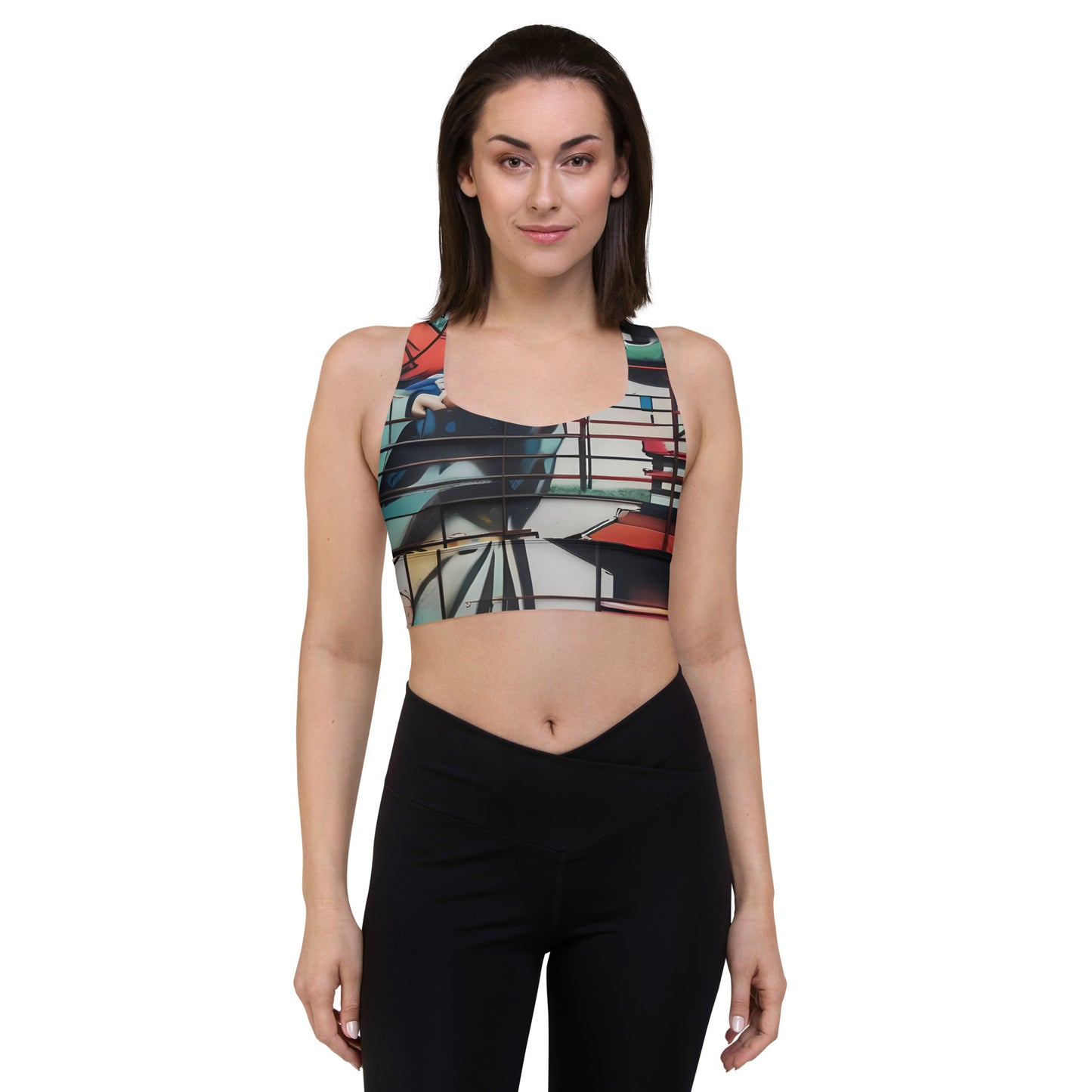 Japan mural graffiti - Longline sports bra