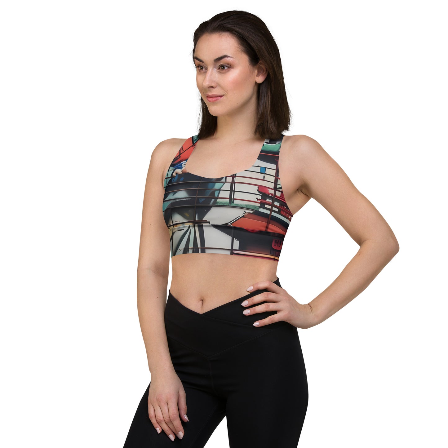 Japan mural graffiti - Longline sports bra