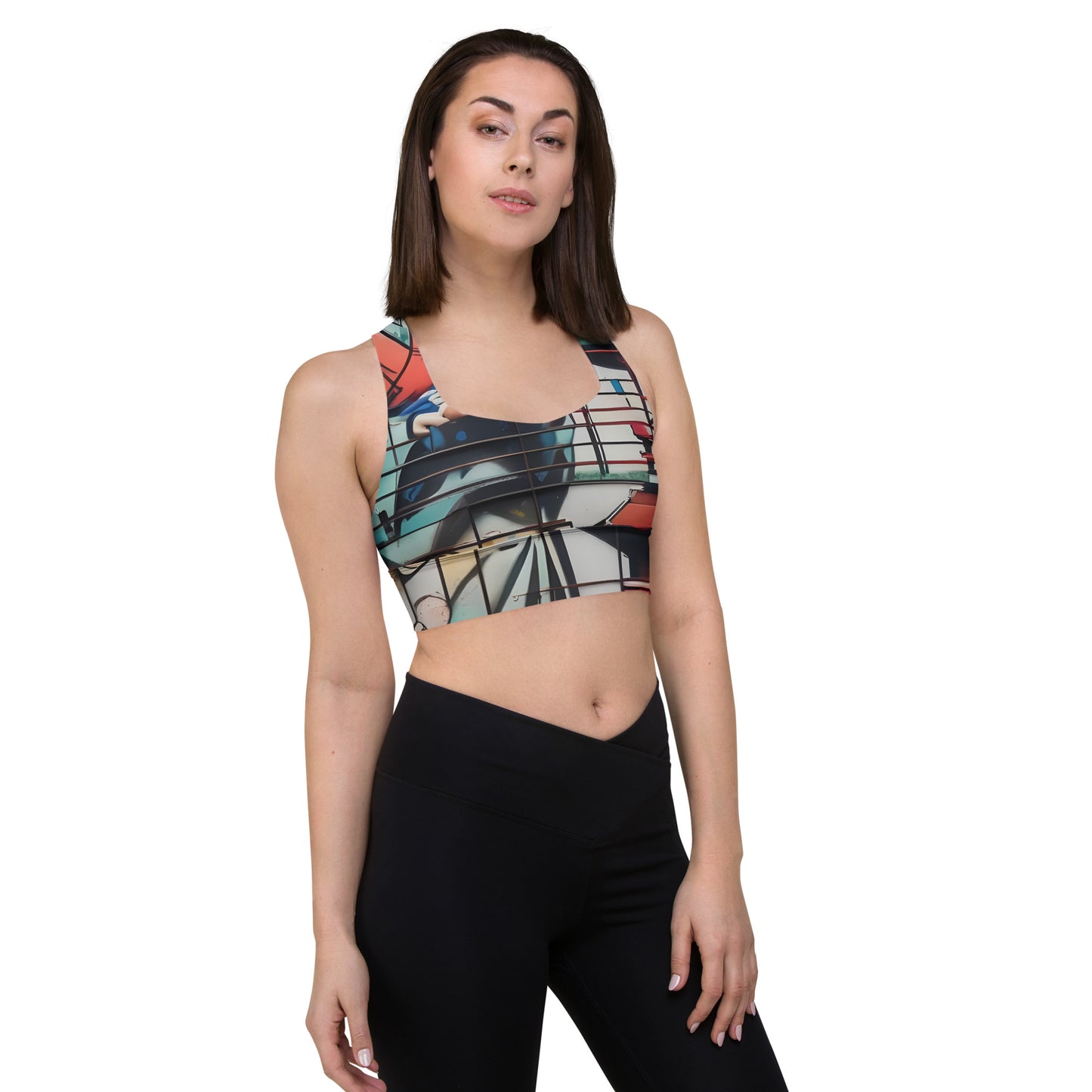 Japan mural graffiti - Longline sports bra